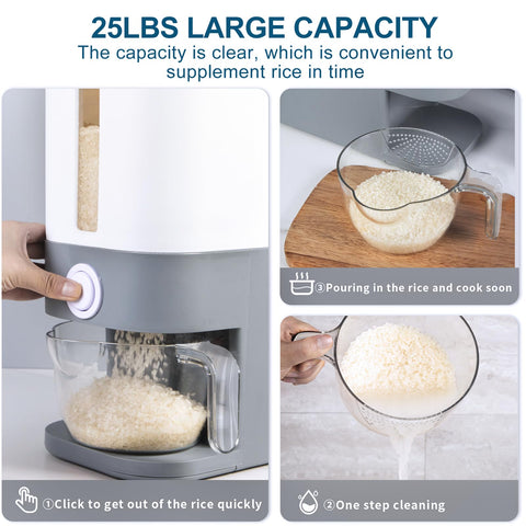 Rubtlamp auto dispenser button in use for portioning rice
