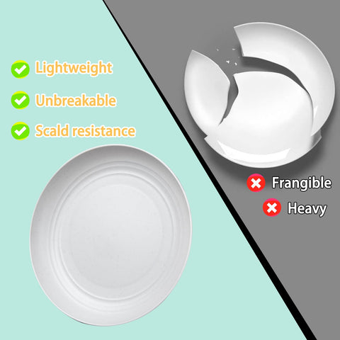Rubtlamp wheat straw bowl in gray, unbreakable, ideal for camping snacks.