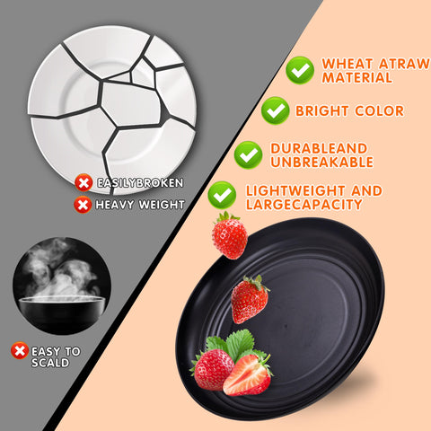 Rubtlamp dinnerware color options shown on a table for stylish casual dining.