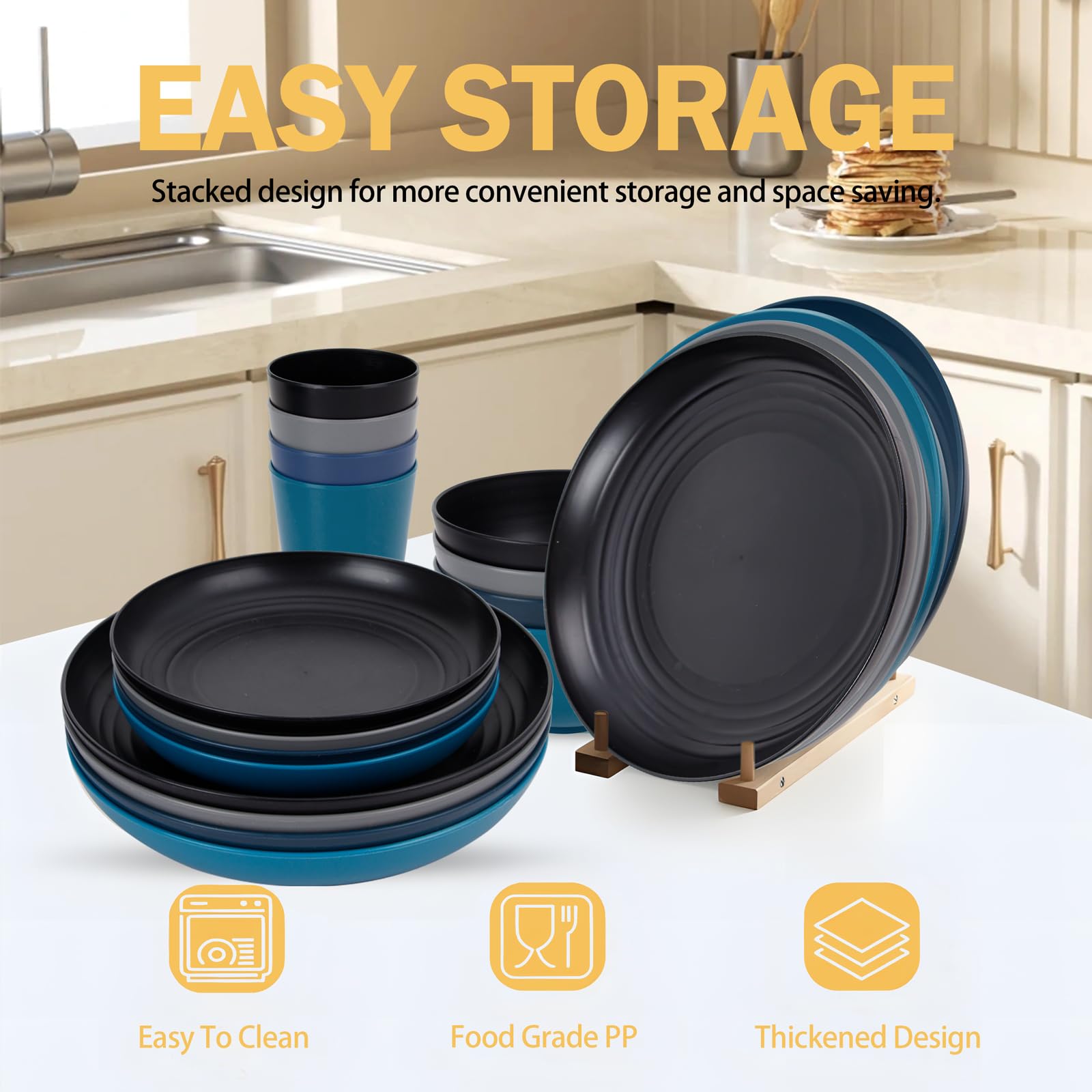 Rubtlamp multi-color set enhances dining ambiance and keeps meals organized