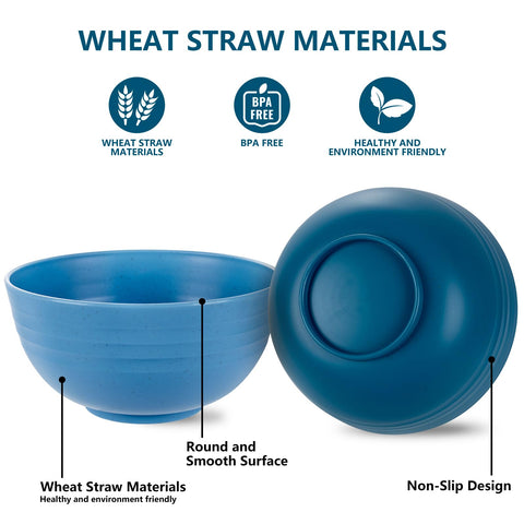 Rubtlamp wheat straw dinnerware set camping use ideal for picnics and travel