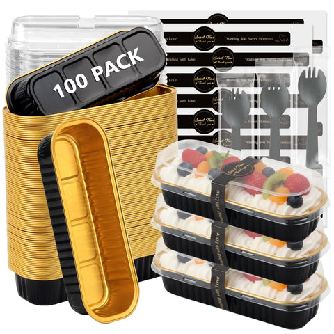 Ruckae mini loaf pans with lids and spoons for easy home baking