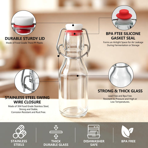 Ruckae vanilla extract storage bottle highlights airtight seal and flavor preservation.