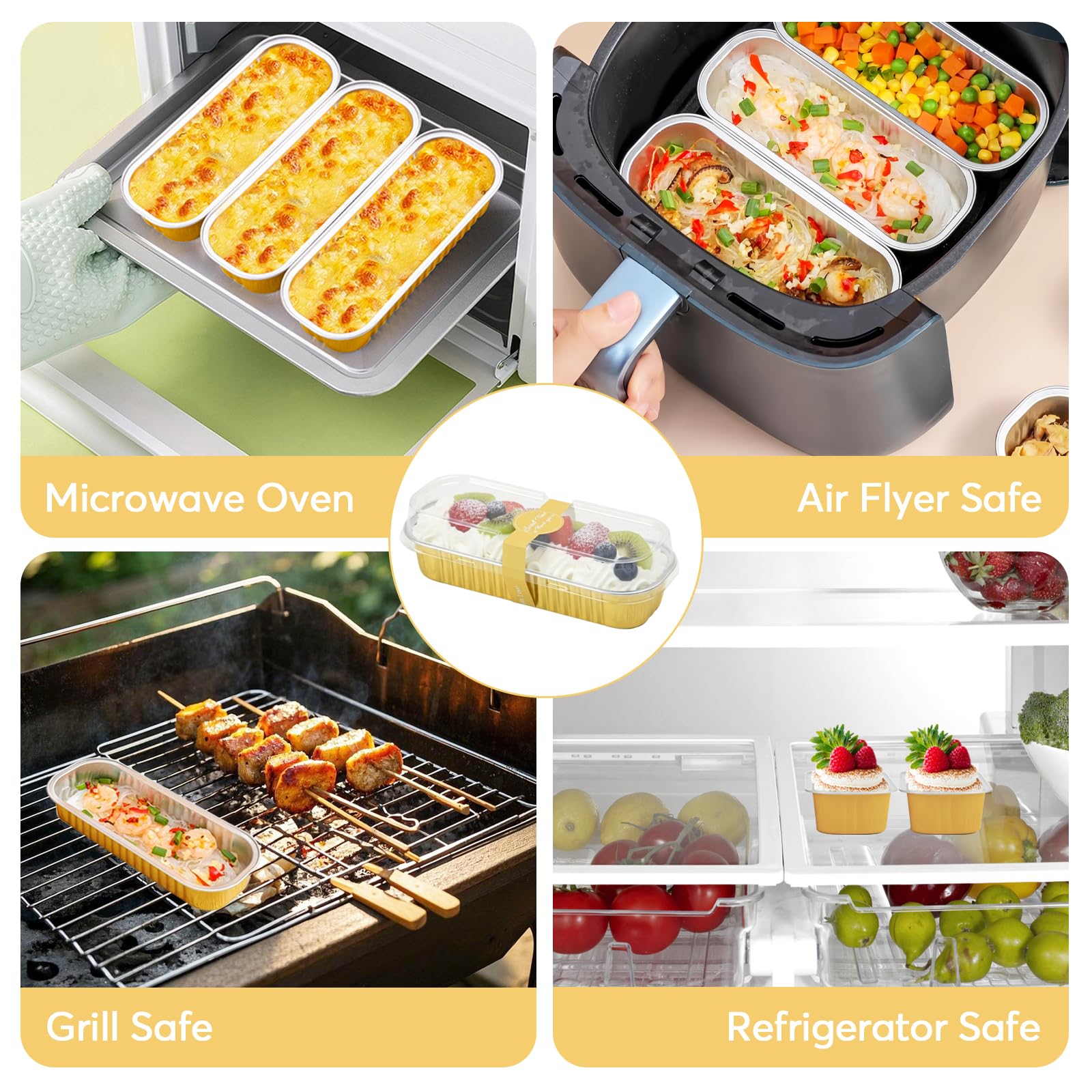 Ruckae disposable pans simplify cleanup for weddings, picnics, and catering.