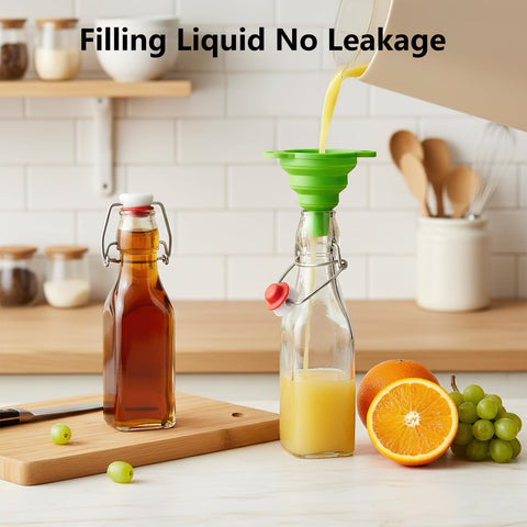 Ruckae syrup bottle with clamp-top highlights versatile sealing for syrups.