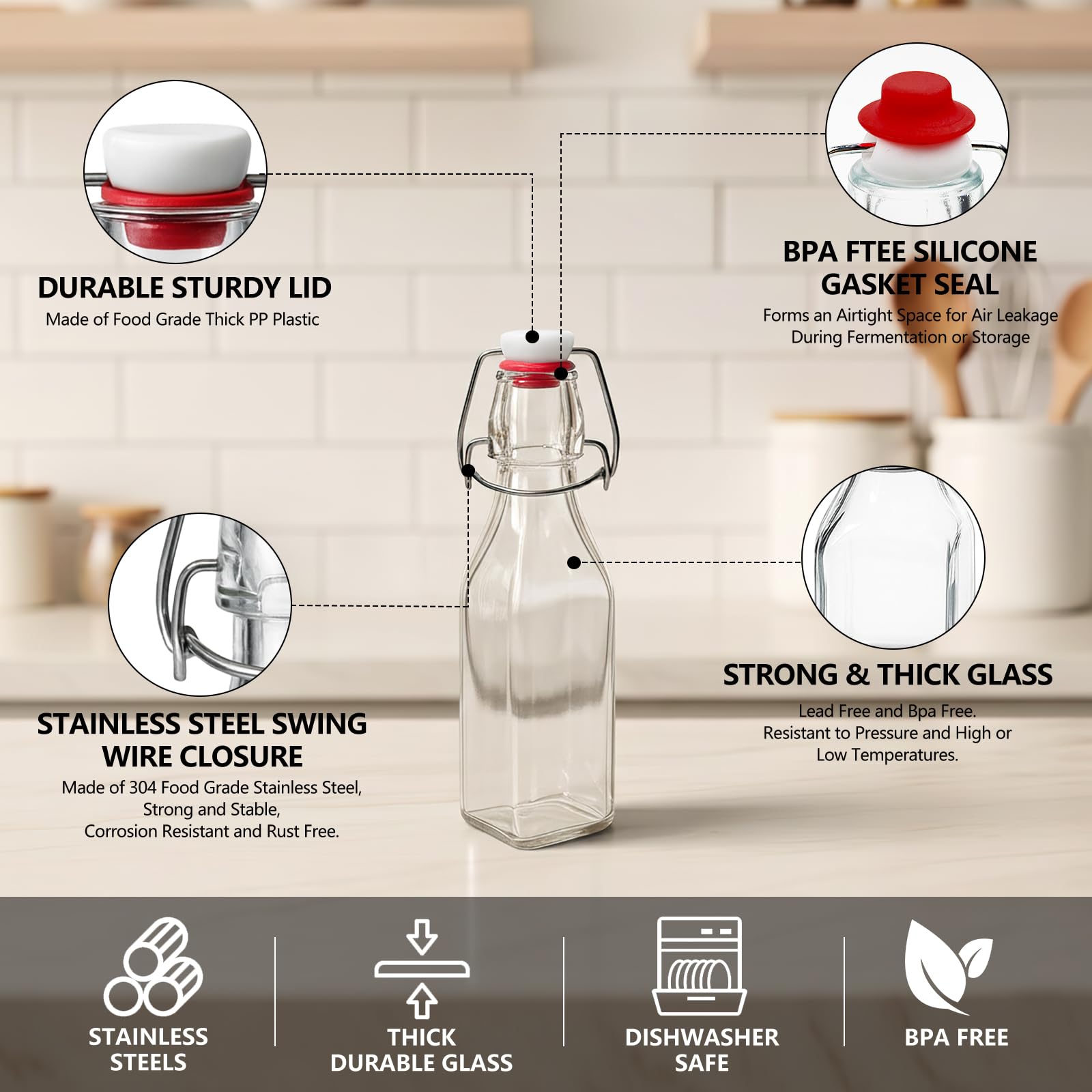 Ruckae vanilla extract bottle in kitchen shows versatile flavoring setup.