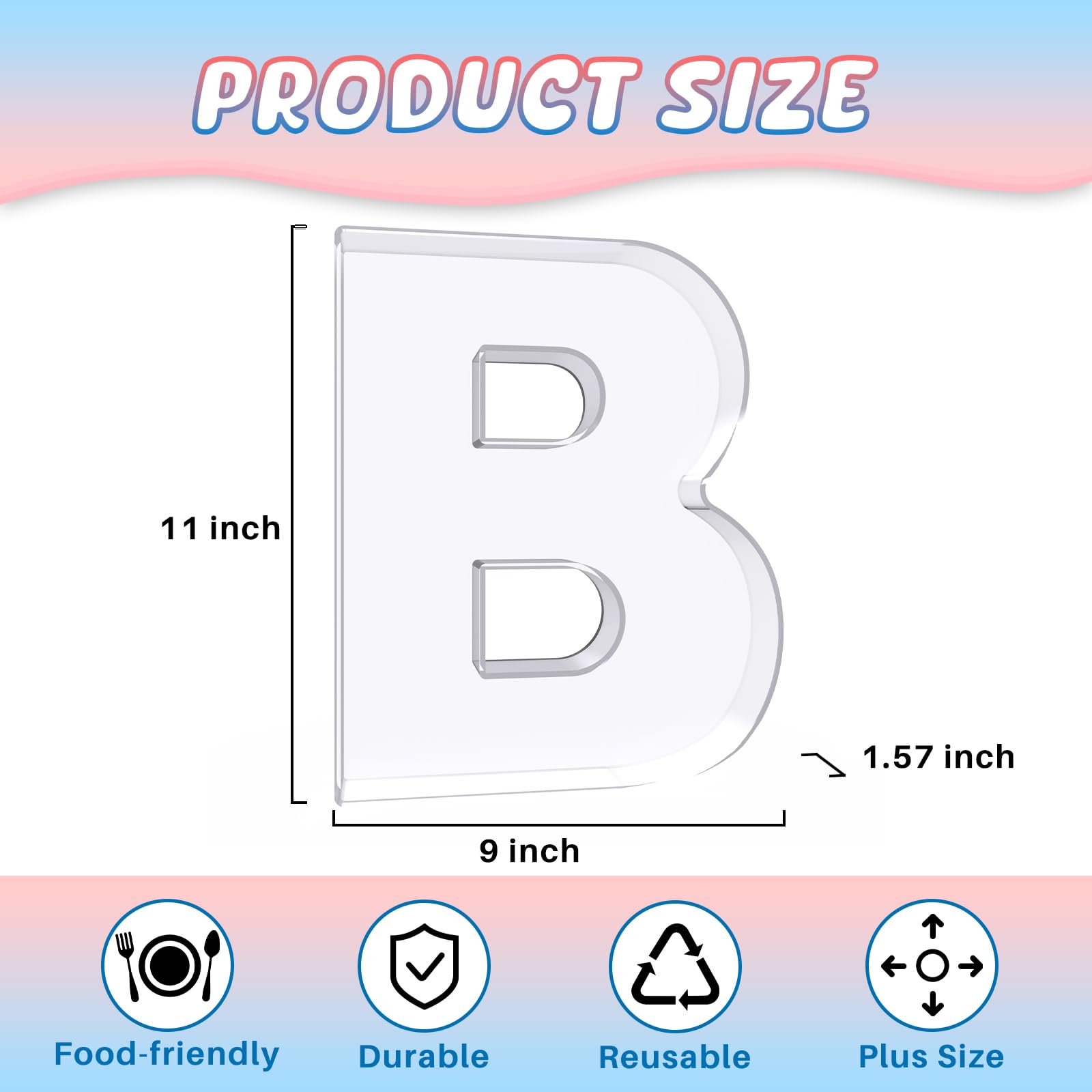RUFHVTY reusable fillable alphabet-number tray showcasing customizable décor.