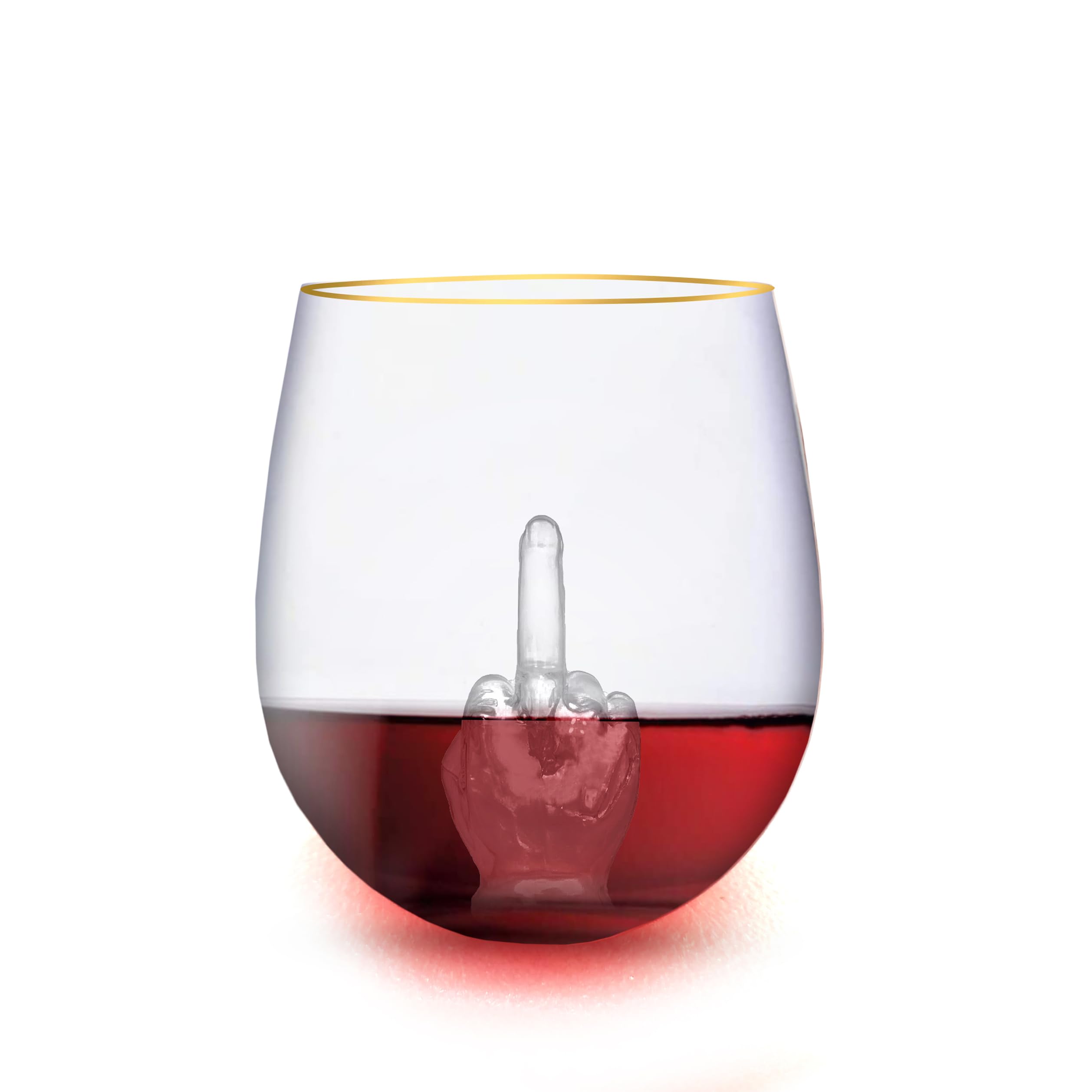 RUGLUSH home bar middle finger glass adds character to toasts and gatherings