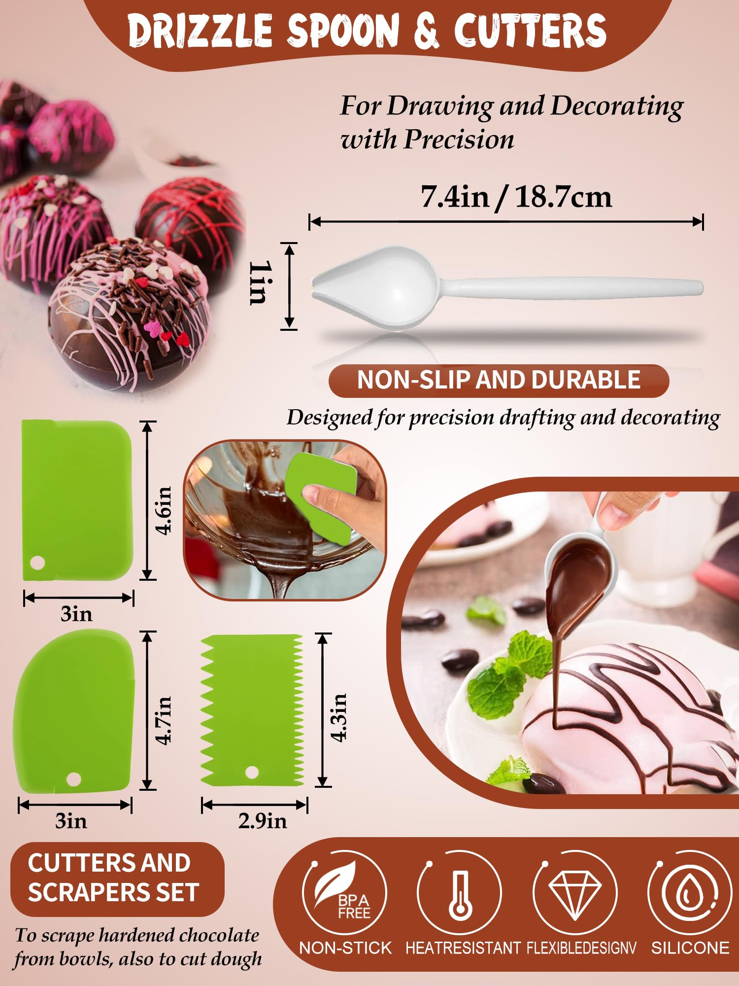 RUGVOMWM Recipe cards and accessories spark creative chocolate ideas.