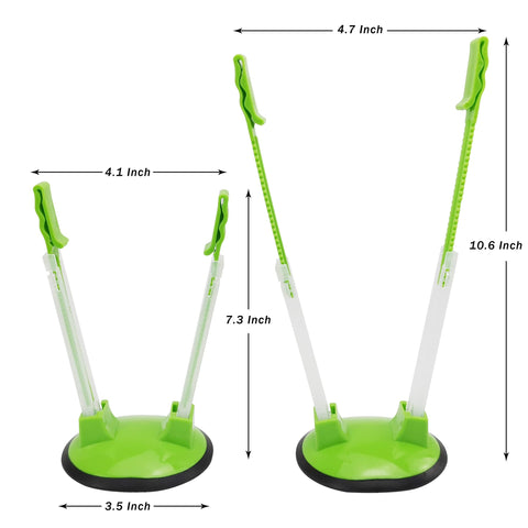 Adjustable height on the Ruibo Baggy Rack Holder fits different bag sizes.