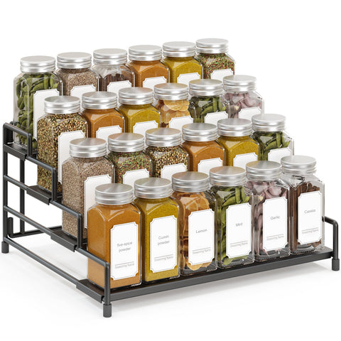 RUILALIFE 4-Tier spice rack front view shows compact, space-saving storage.