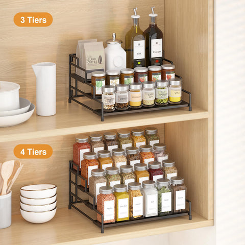 RUILALIFE 4-Tier Spice Rack side view showing compact modular design