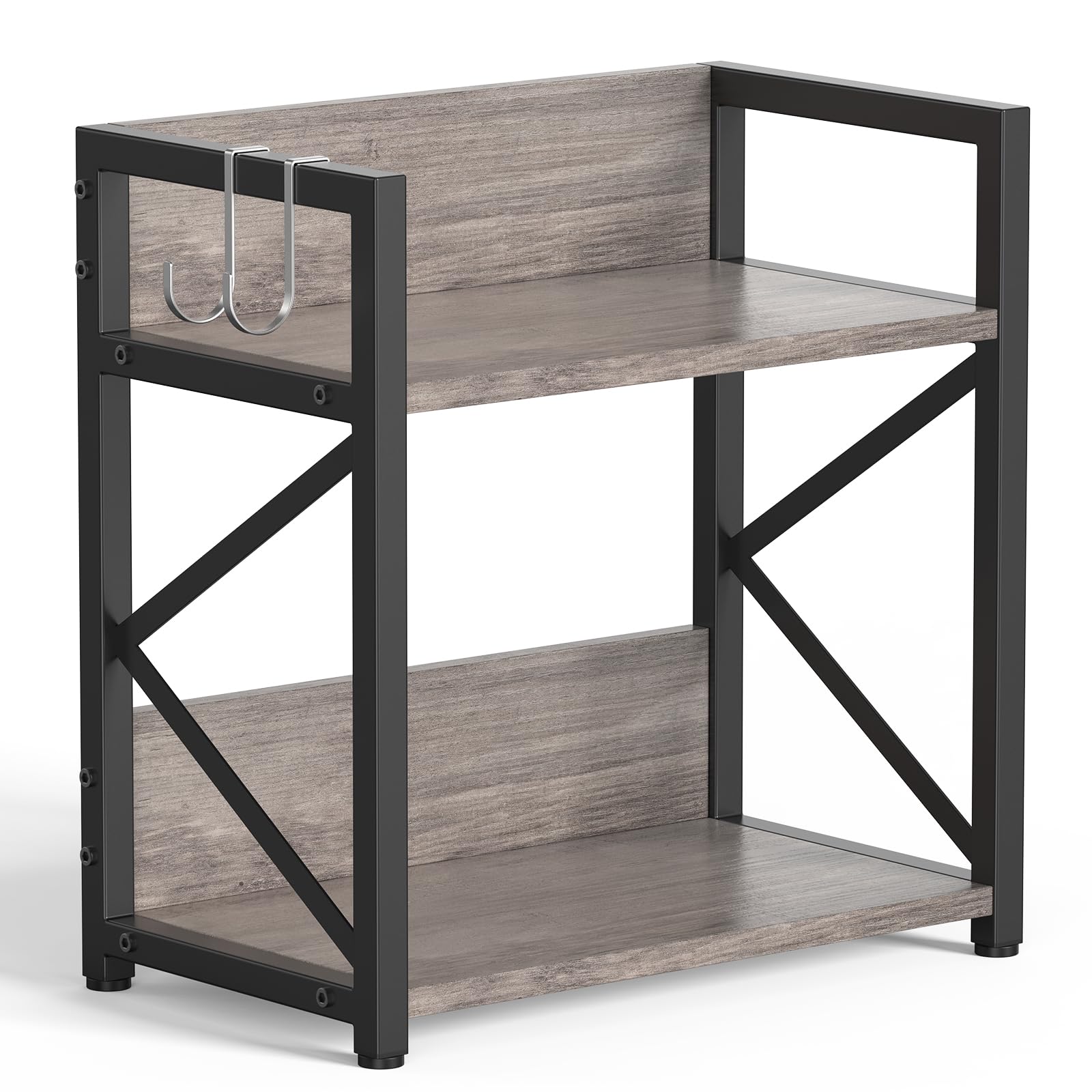 RUILALIFE two-tier spice rack on countertop keeps spices organized and accessible.