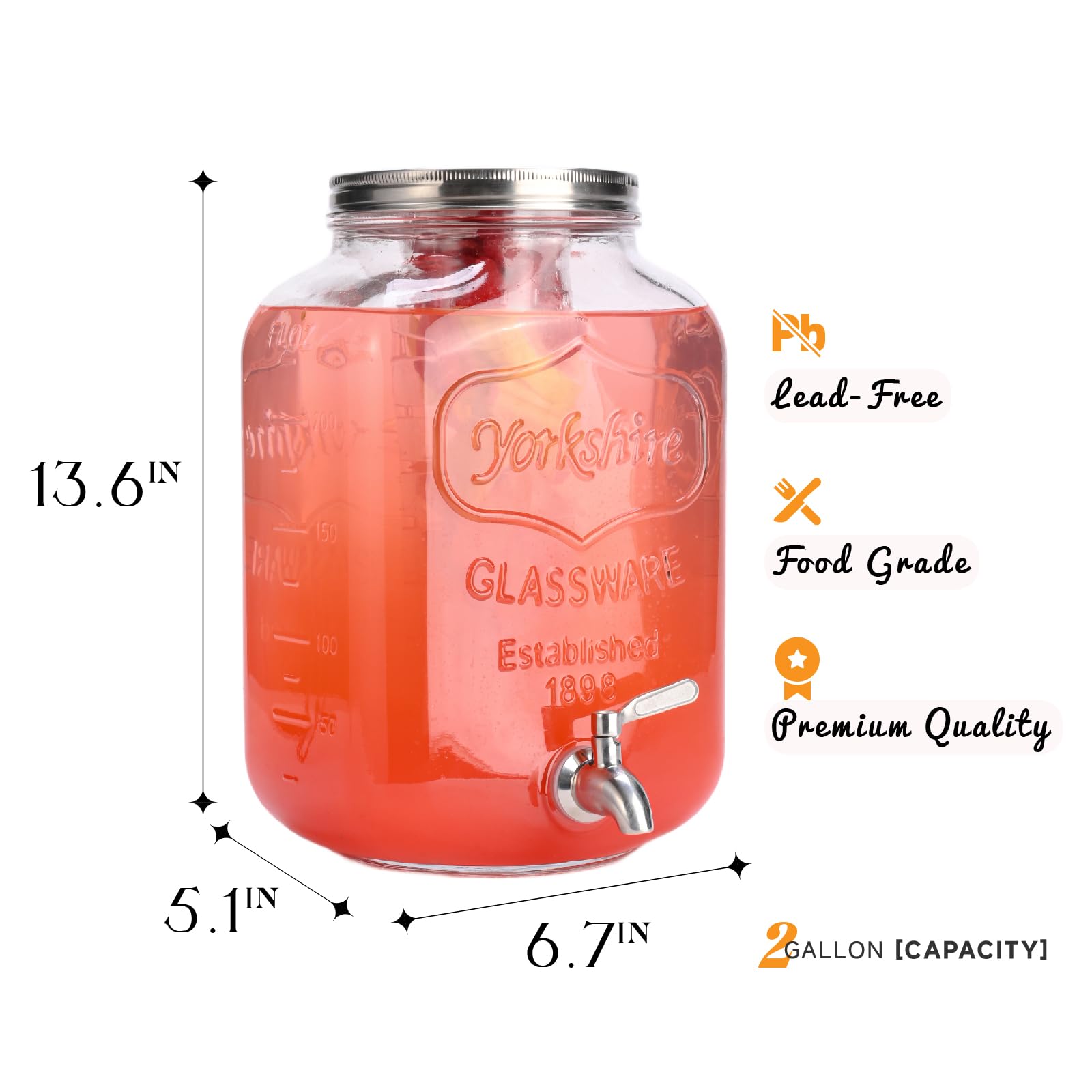 RuileMei glass dispenser lid designed for balanced air pressure and easy dispensing