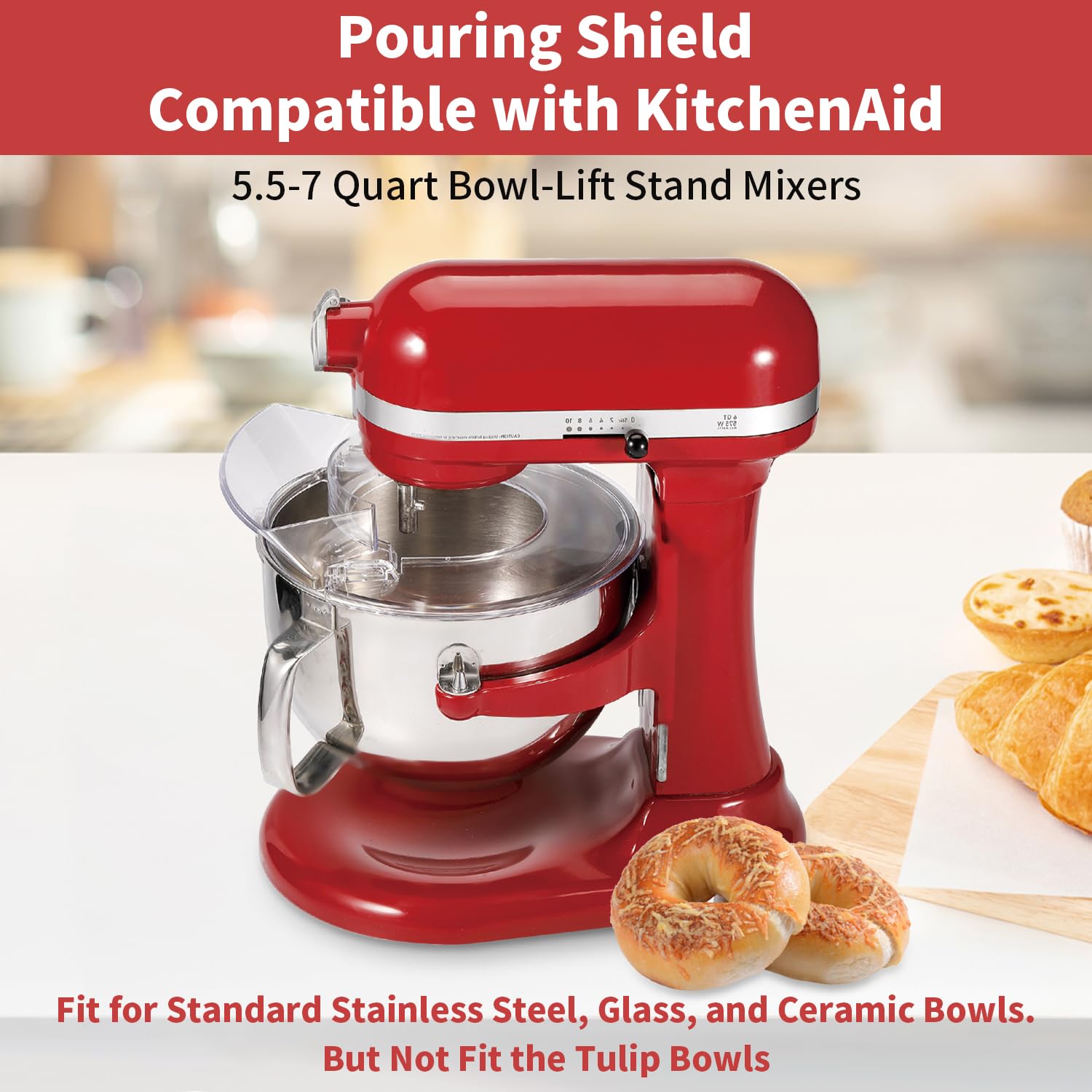 Ruioaw dishwasher-safe splash guard simplifies cleanup after baking.
