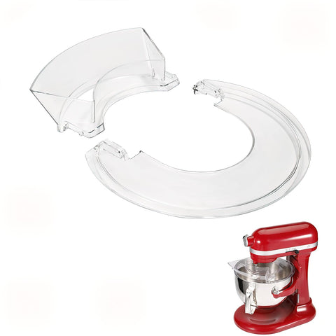 Ruioaw removable pouring shield for KitchenAid 5.5-7qt keeps flour contained during mixing.