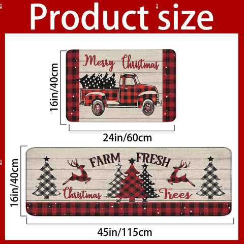 RUIZHUO Christmas kitchen rugs at sink area providing non-slip stability while cooking.