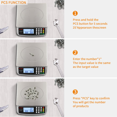 RUJIXU Food Scale powered by battery or adapter
