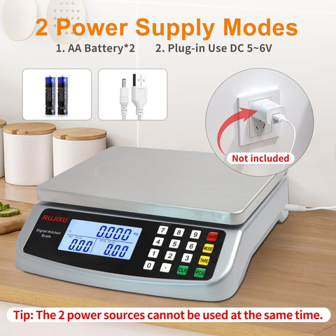 RUJIXU Food Scale price computing function for quick item totals