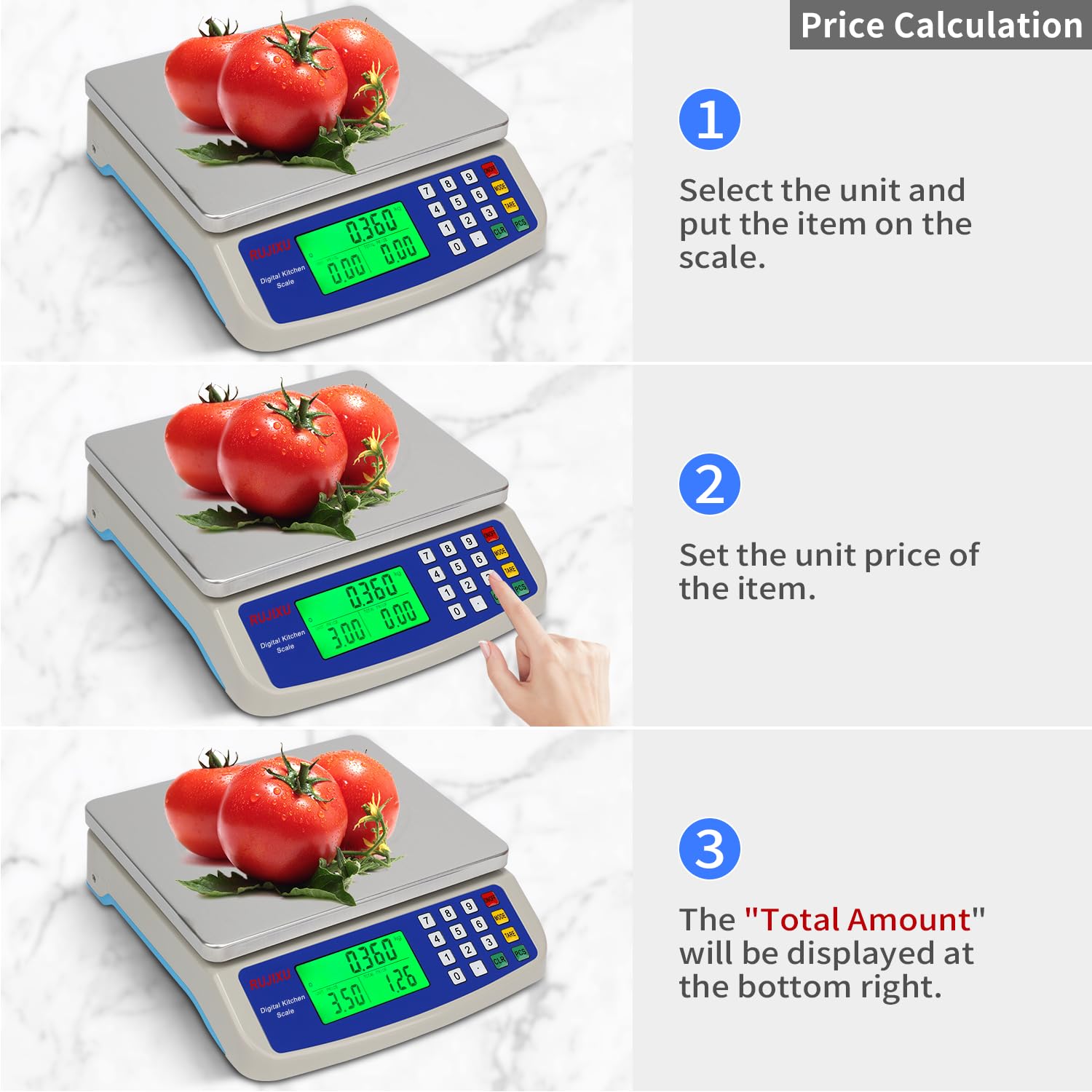 RUJIXU 30 kg capacity suitable for baking, meat, and bulk prep