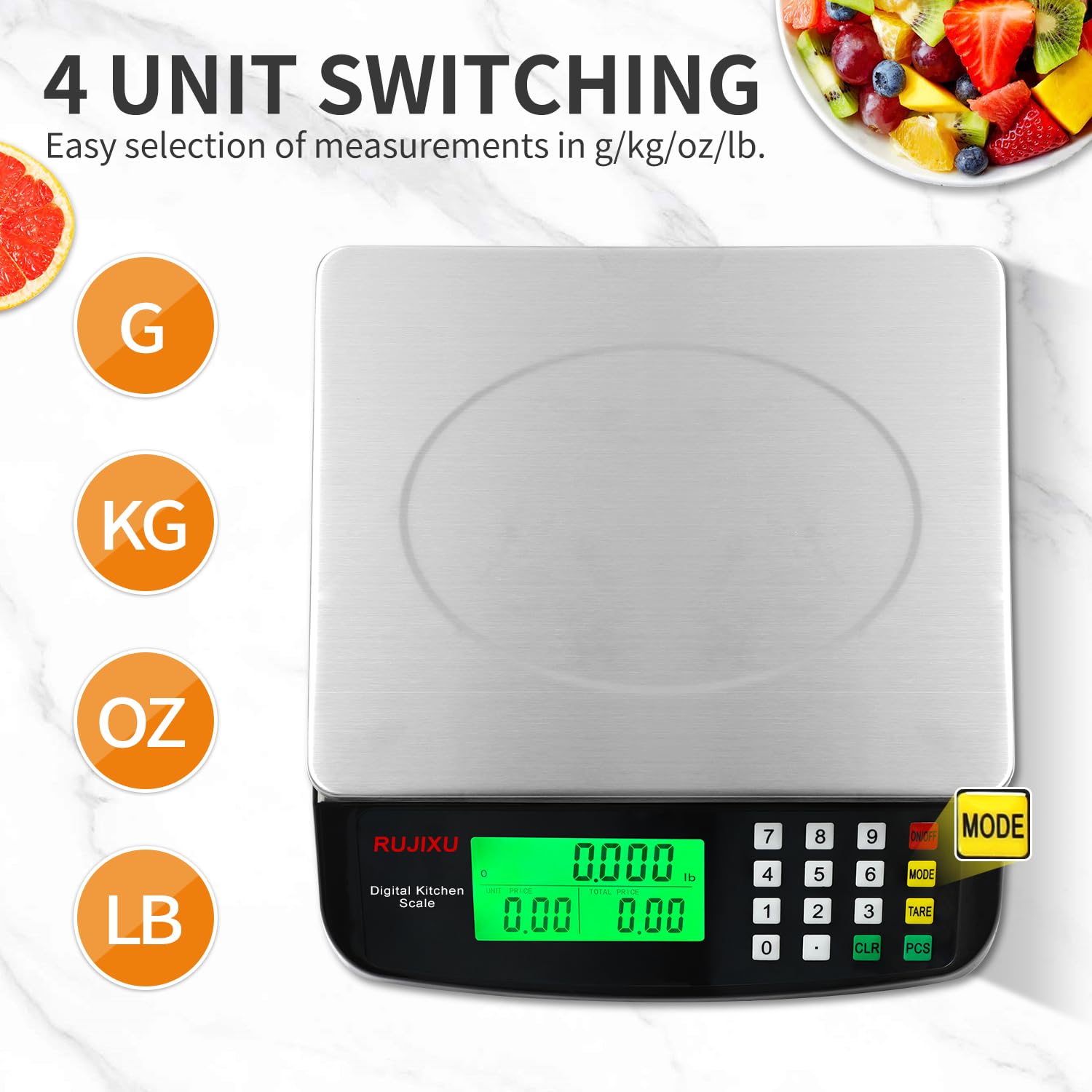 RUJIXU counting function enables PCS counting of small parts and beads.