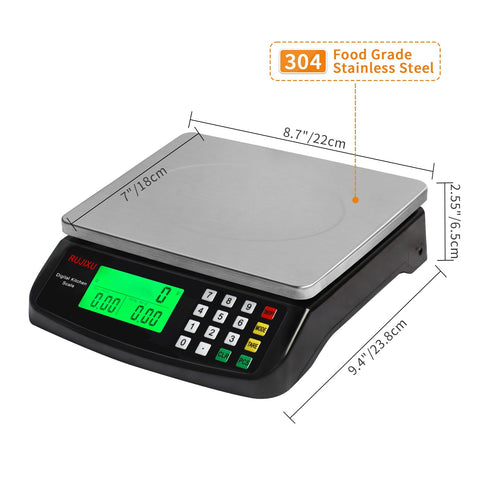 RUJIXU price computing scale with backlit display speeds up pricing at the counter.