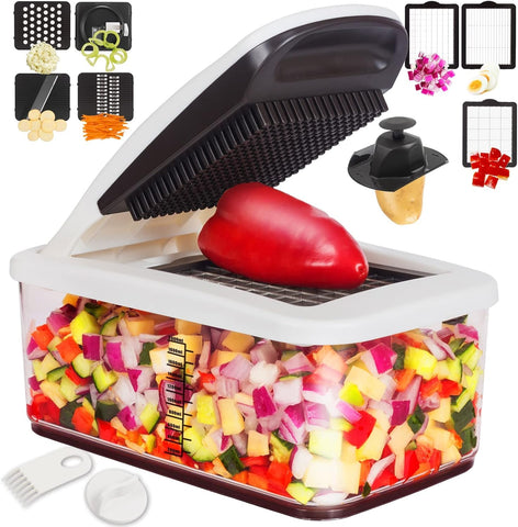 RüK Vegetable Chopper with extra-large container for bulk prep