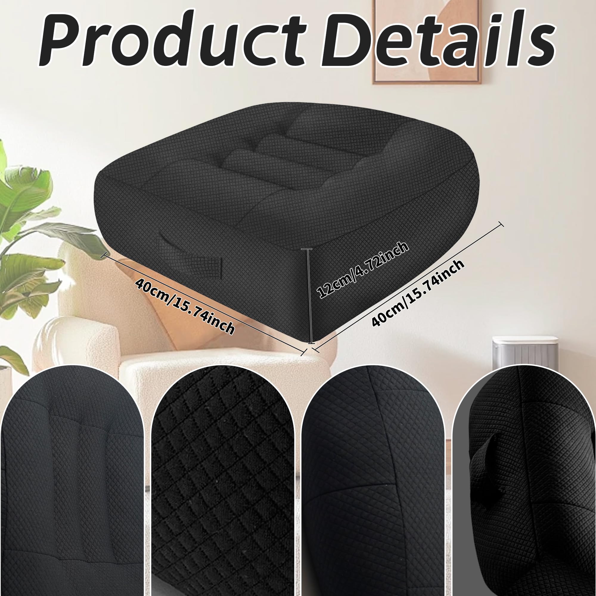Runfider booster non-slip base keeps seat cushion secure during drive