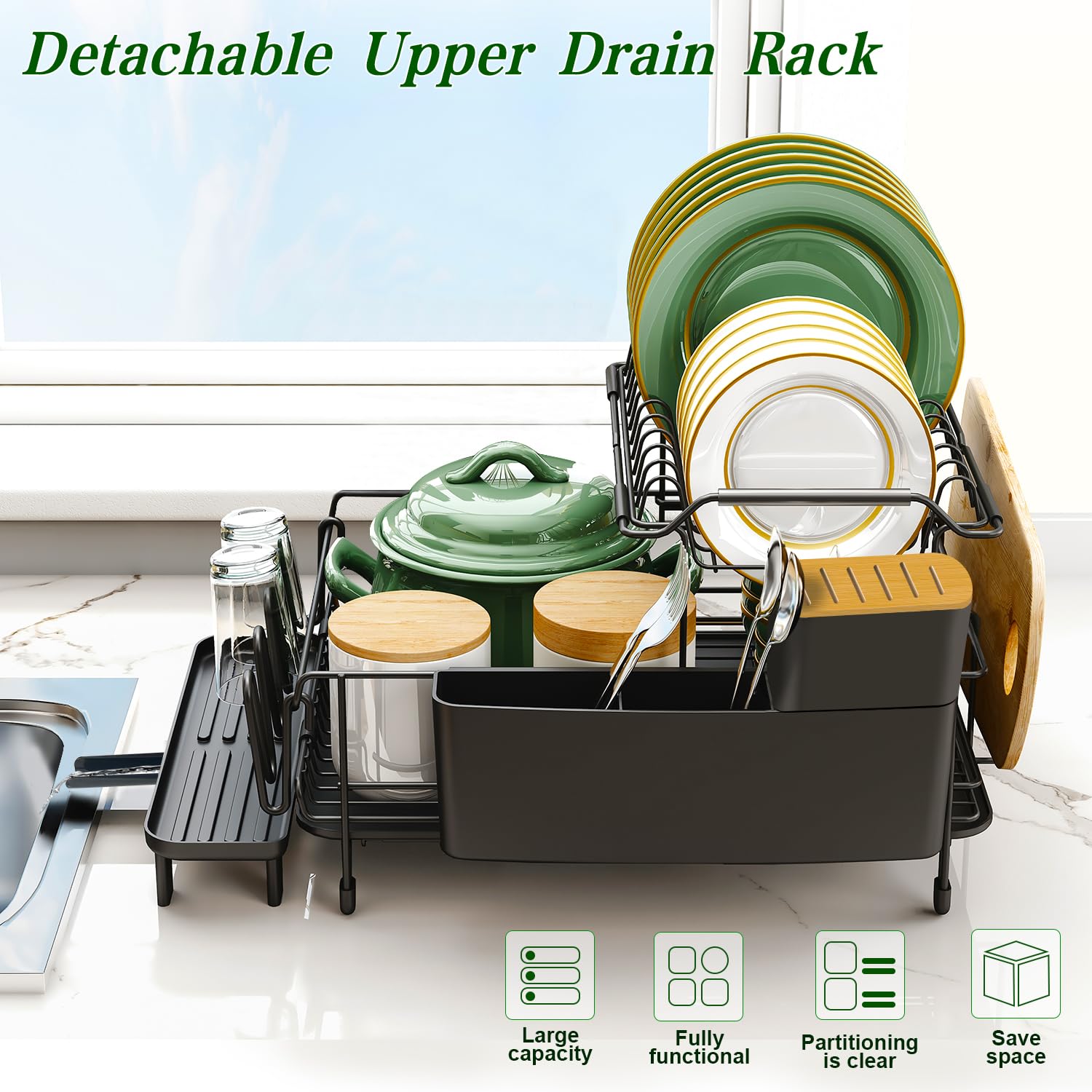 Runnatal detachable cutlery box organizes forks and knives neatly.