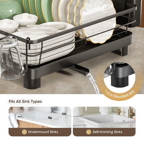 Runnatal large capacity supports drying full-size pots and pans.