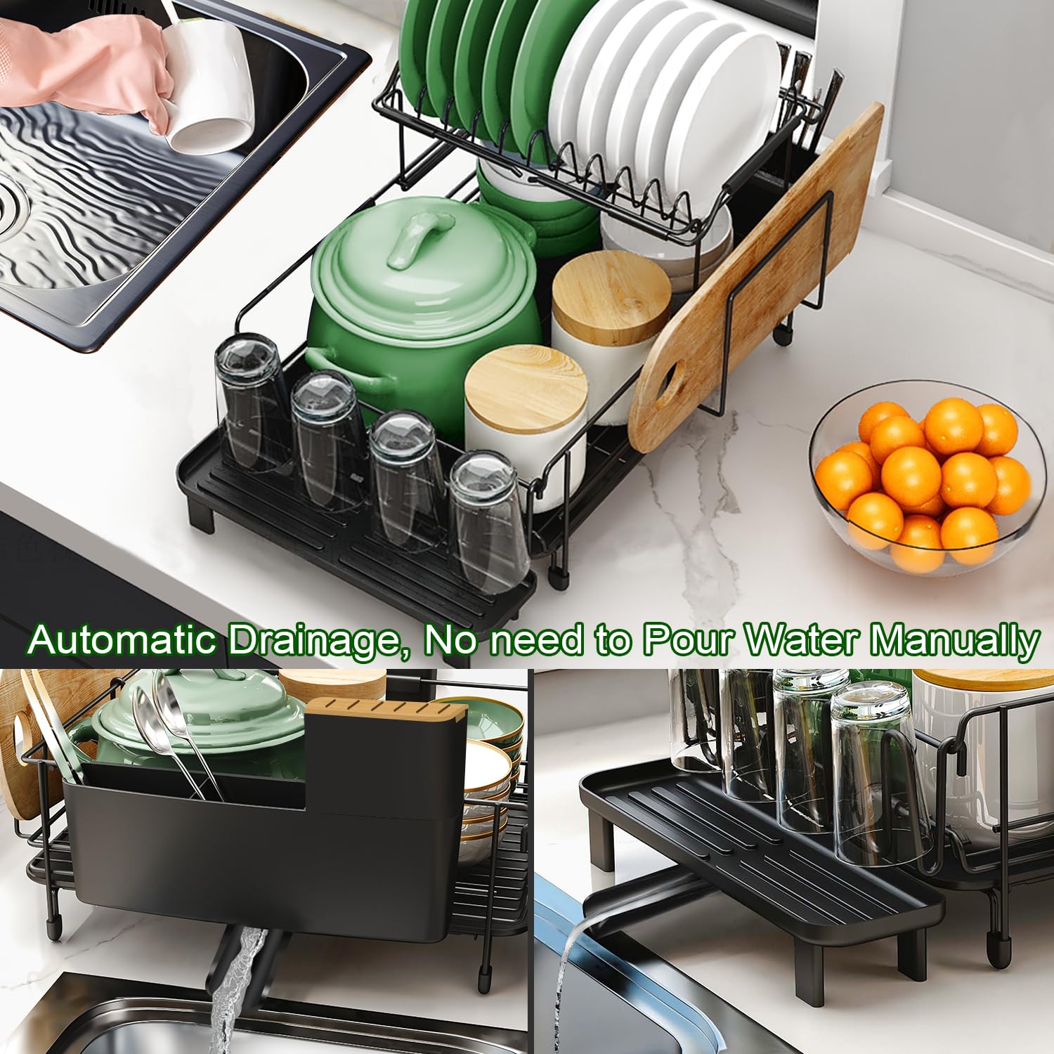 Runnatal sturdy frame provides stable support for utensils and dishes.