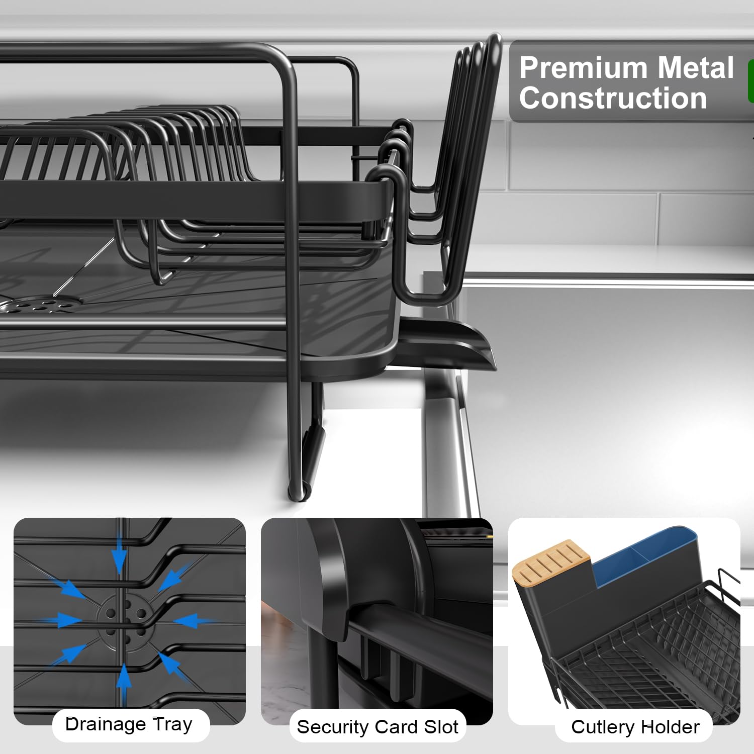 Runnatal sturdy frame with non-slip feet protects surfaces during drying.
