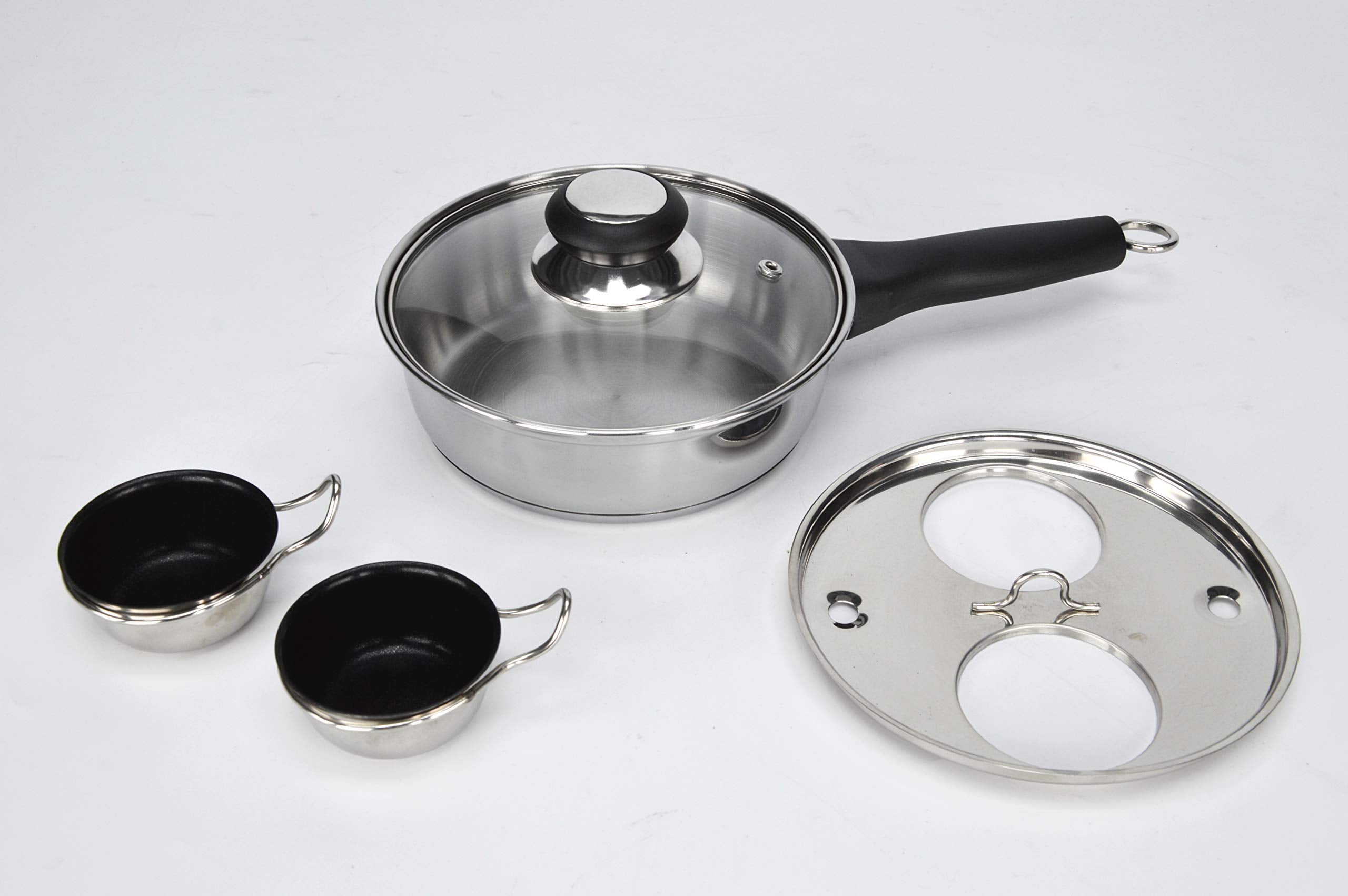 RUNZI glass lid with Bakelite knob to monitor eggs during cooking
