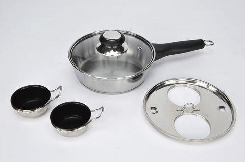 RUNZI glass lid with Bakelite knob to monitor eggs during cooking