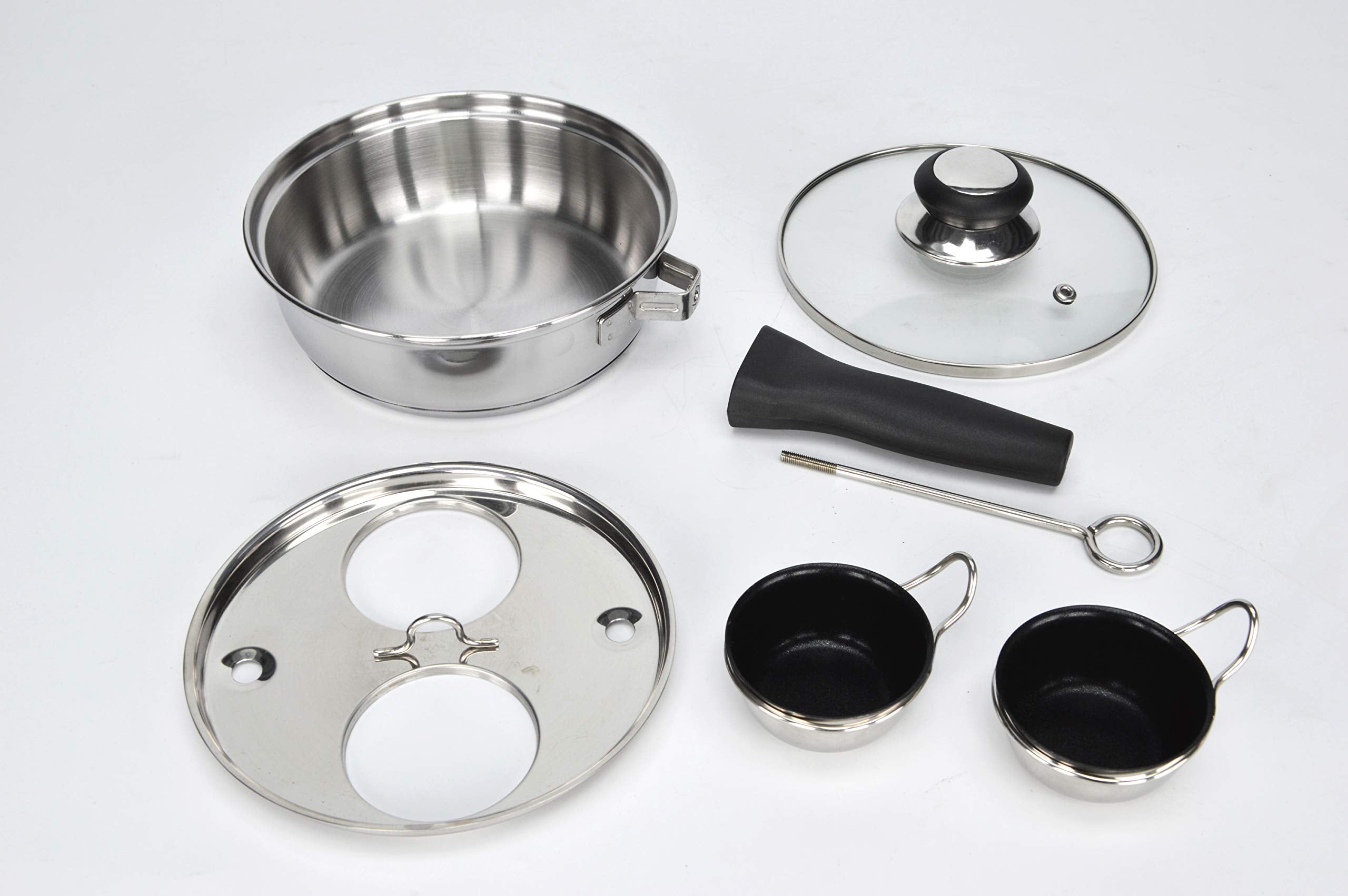 RUNZI egg poacher pan doubles as a versatile skillet for other meals