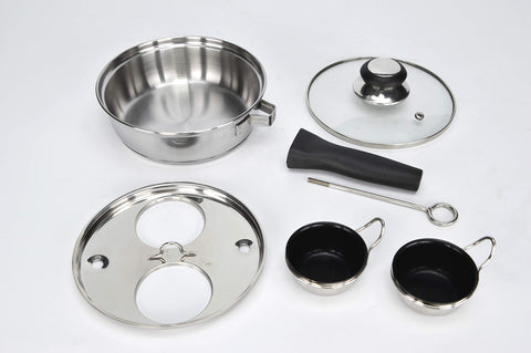 RUNZI egg poacher pan doubles as a versatile skillet for other meals