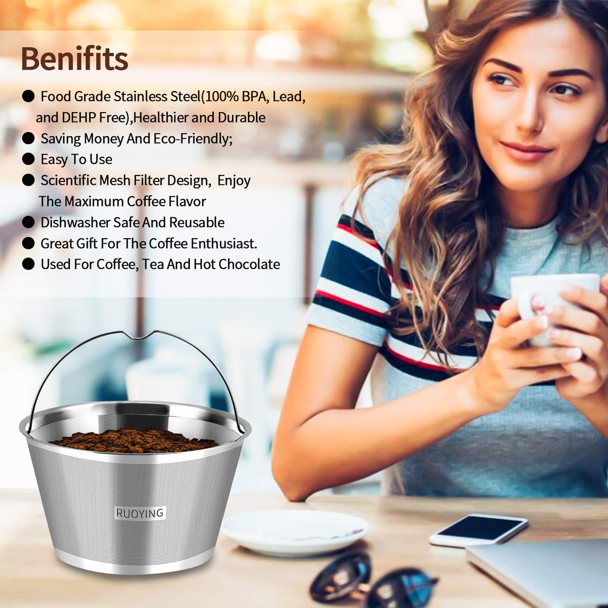 RUOYING compatible with multiple 4-5 cup brewers like Mr. Coffee and Capresso.