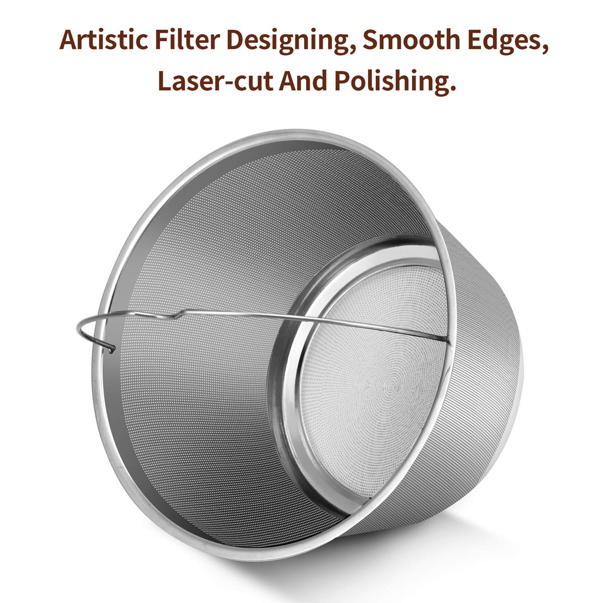 RUOYING dishwasher-safe filter makes cleanup quick after daily brews.