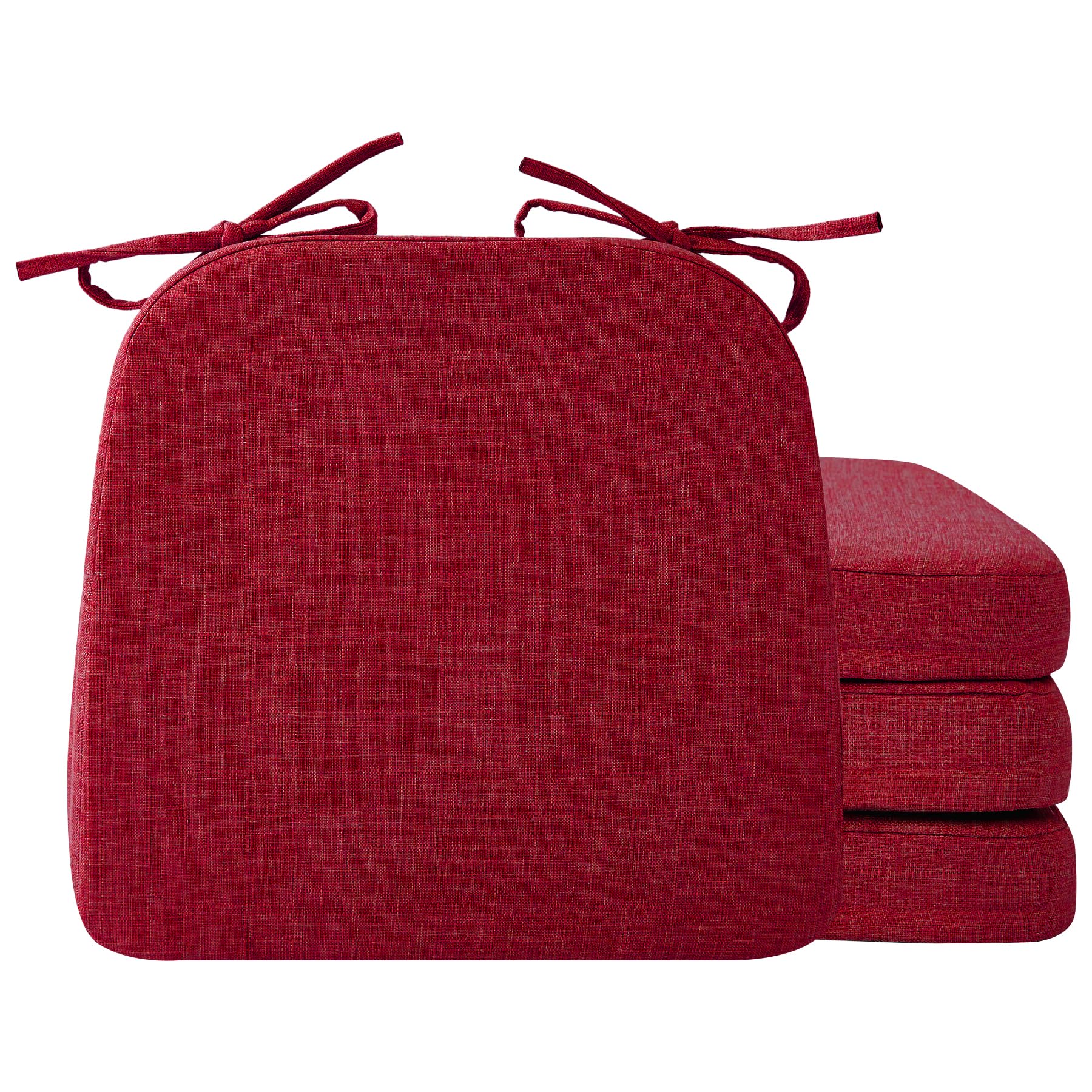 Ruqmuis D-shaped chair cushions 2 inch thick for ergonomic dining comfort