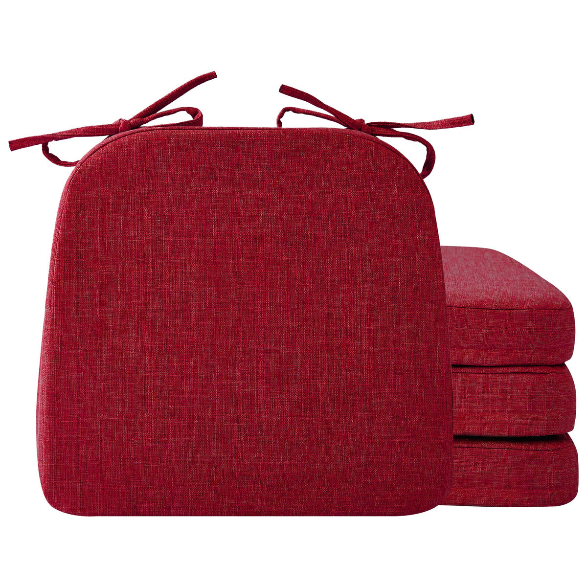 Ruqmuis D-shaped chair cushions 2 inch thick for ergonomic dining comfort