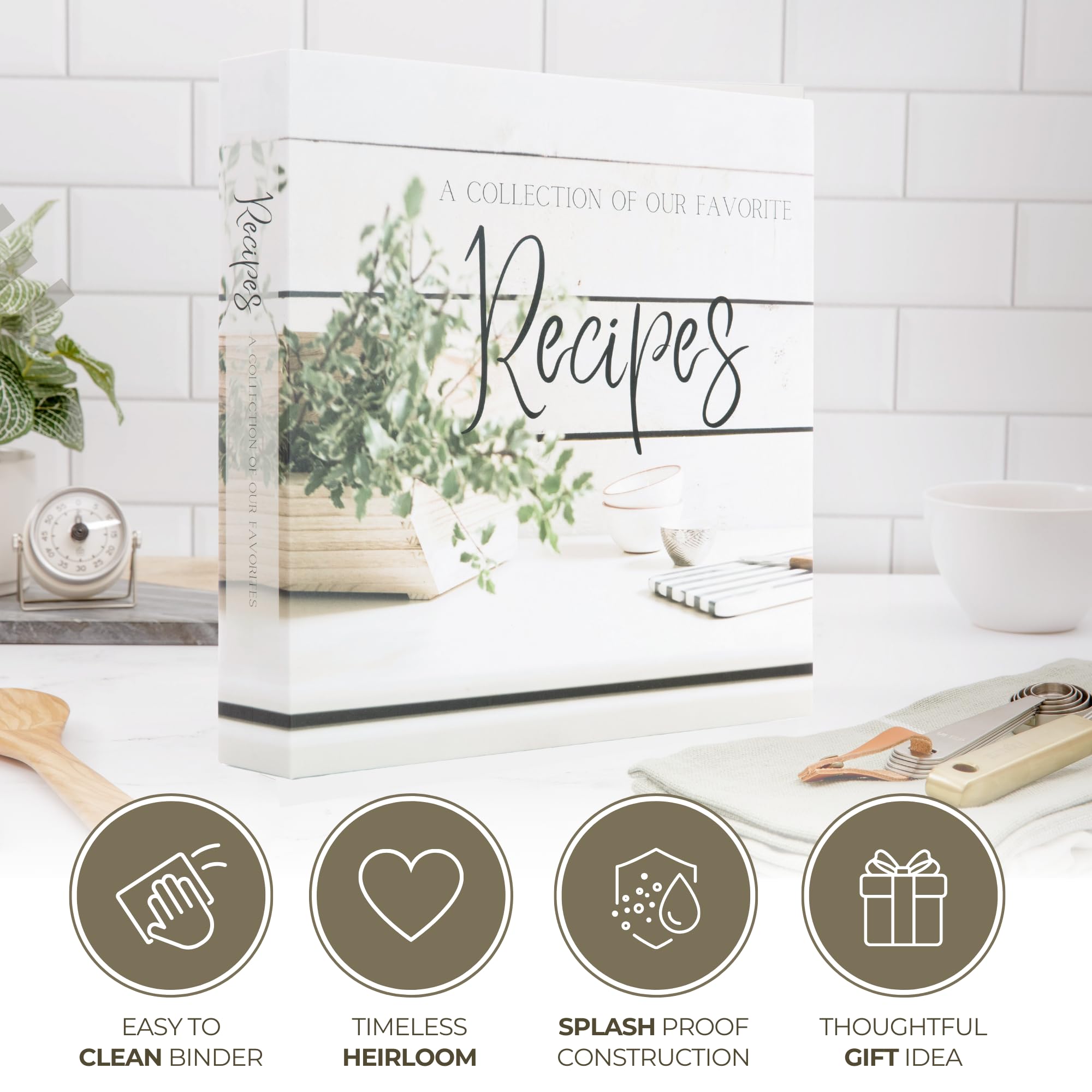 Rural Roots Mercantile handwritten recipes look elegant in this timeless binder