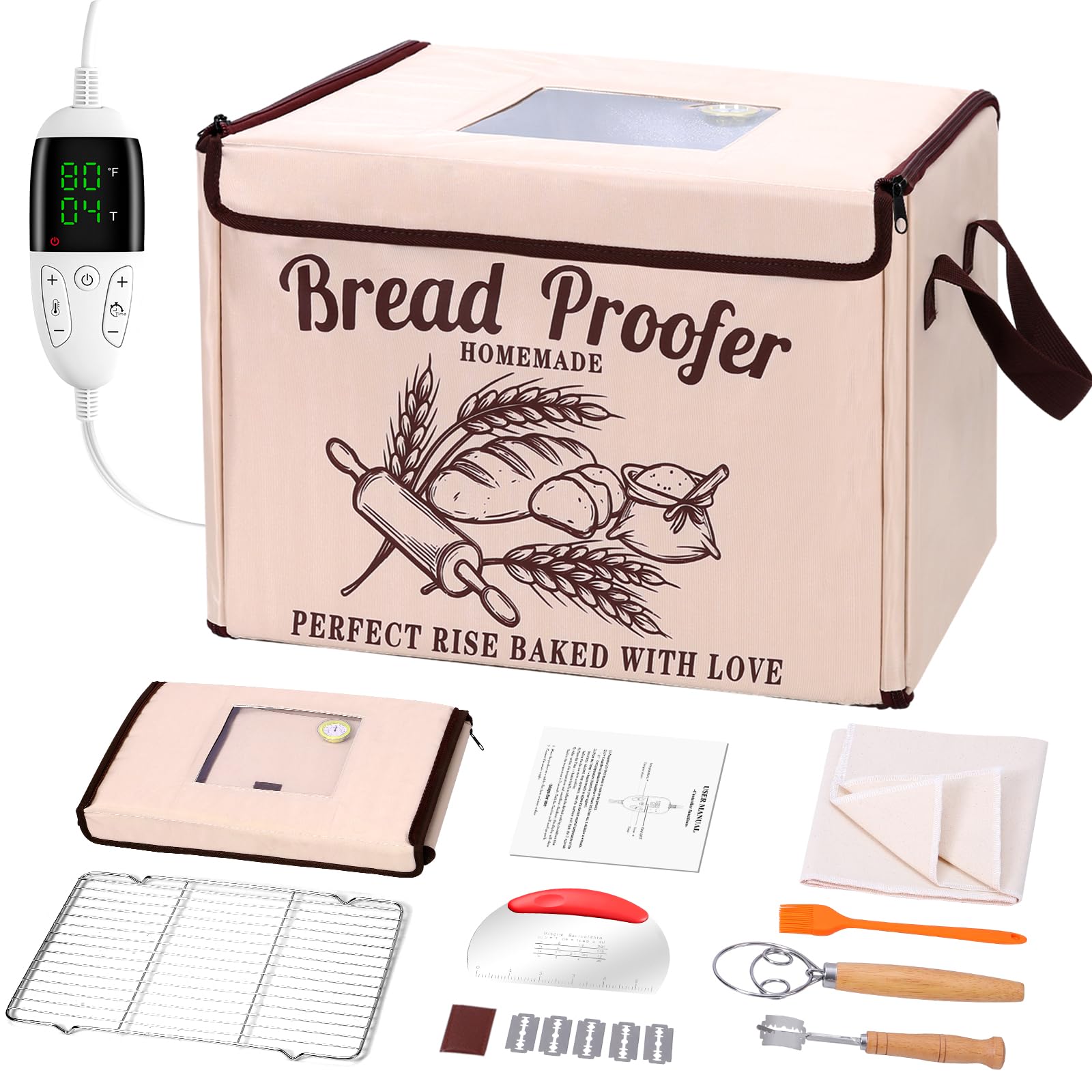 RusicEss folding bread proofer front view enables precise proofing control.