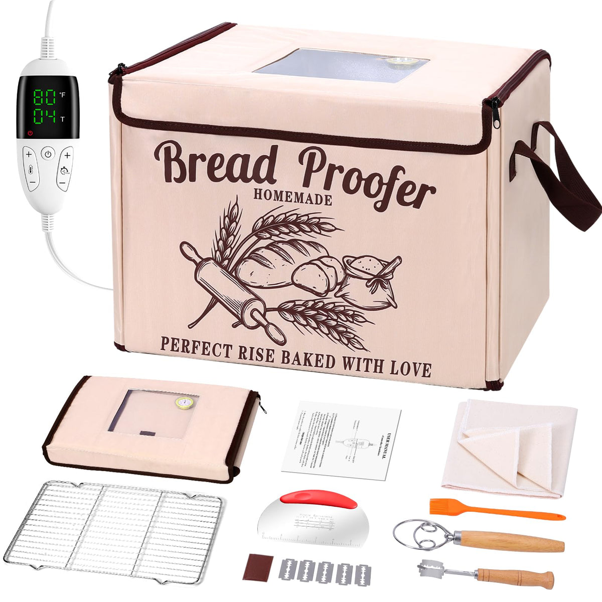 RusicEss folding bread proofer front view enables precise proofing control.
