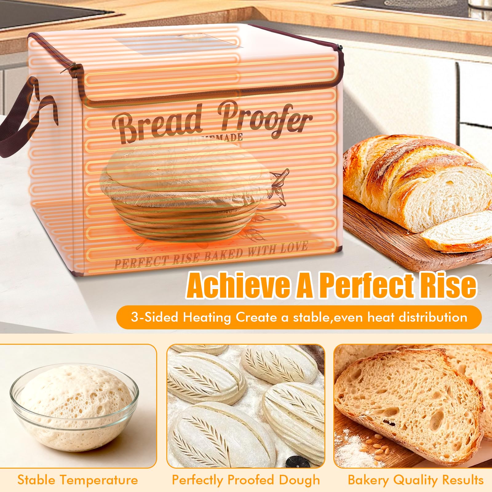 RusicEss large dough proofer drawer open shows spacious capacity for batches.