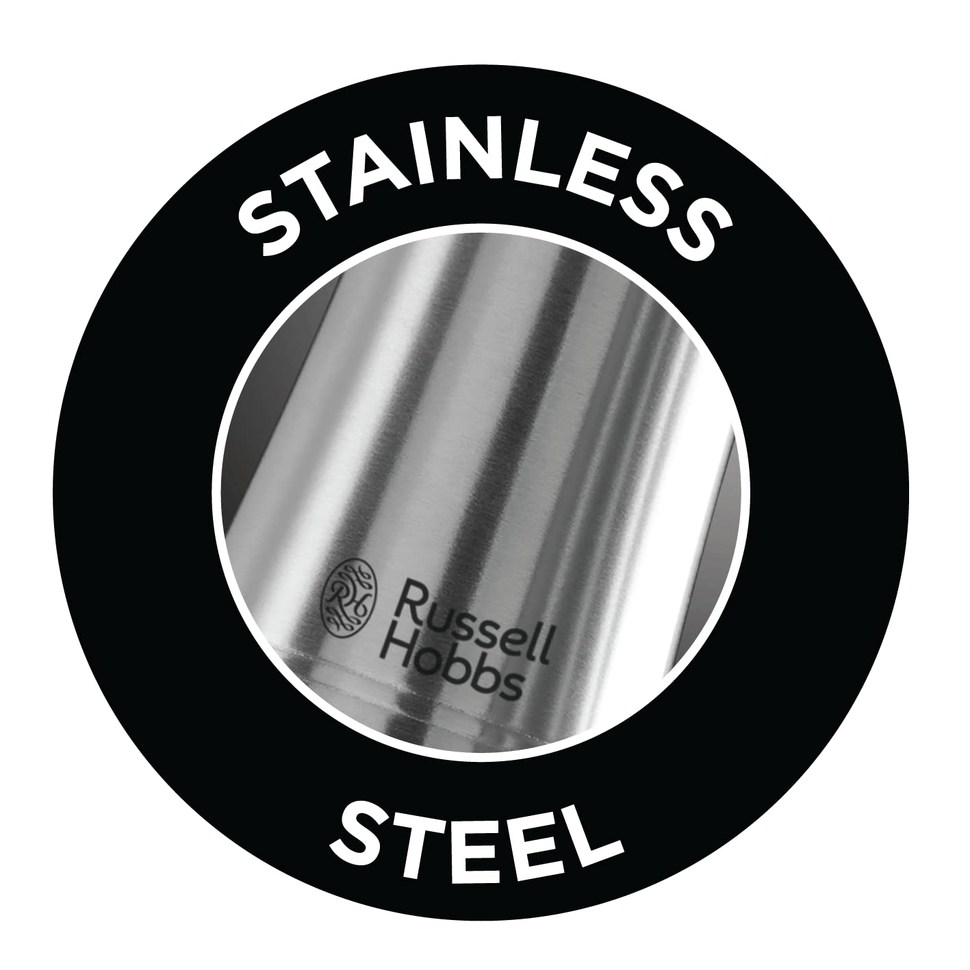 Russell Hobbs base light illuminates seasoning for precise dosing during cooking.