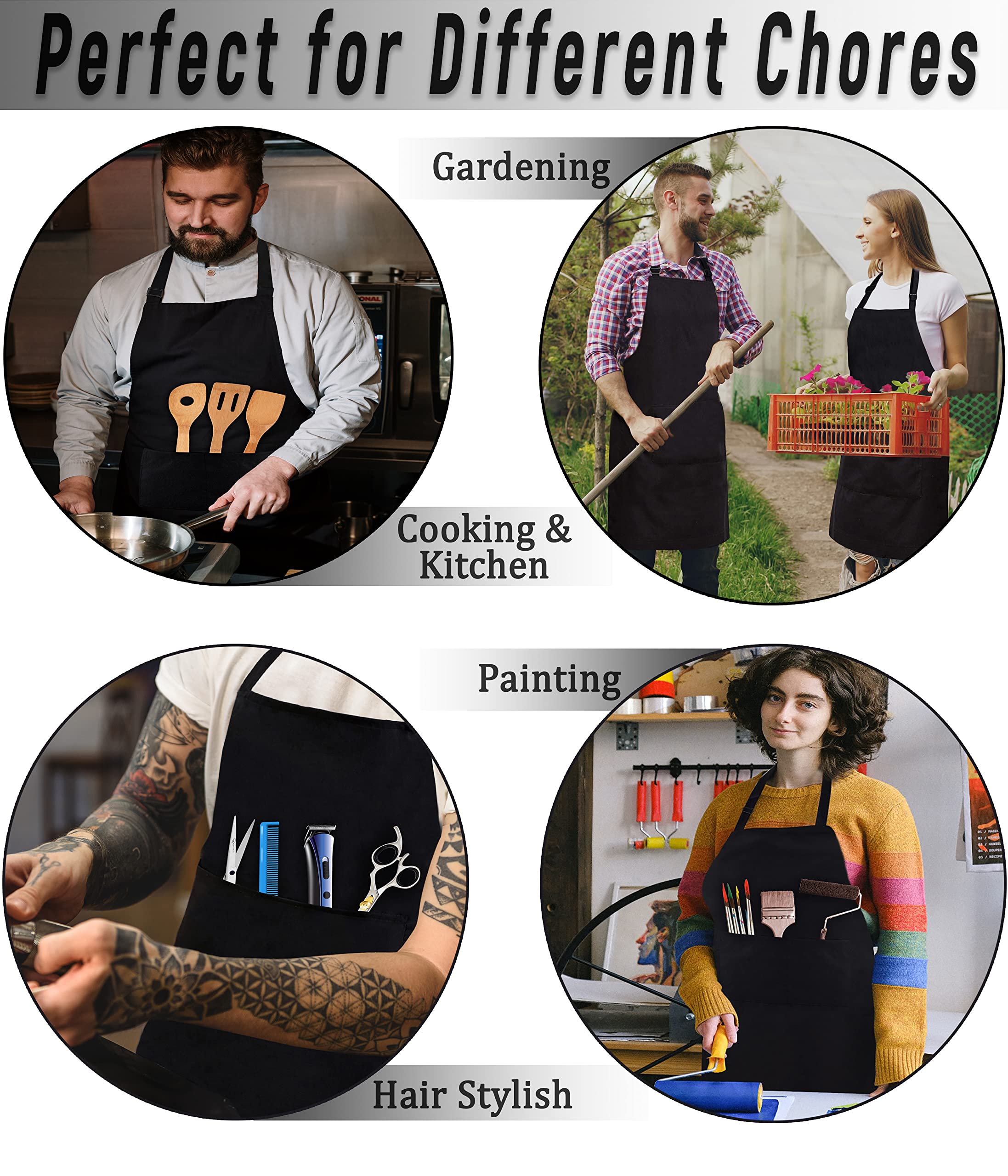 RUVANTI cross-back design apron, protects clothing during long shifts