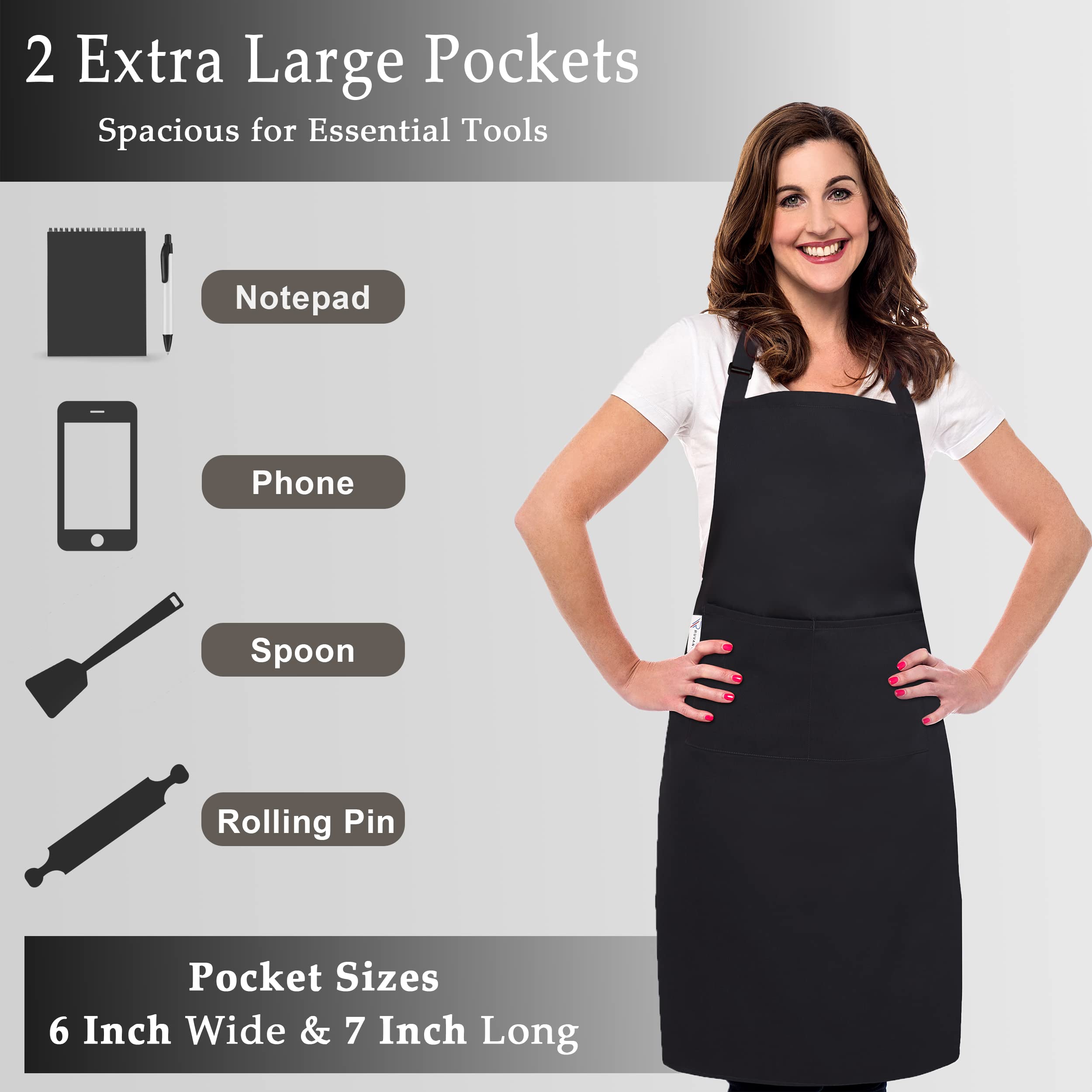 RUVANTI apron reinforced stitching close-up for daily durability