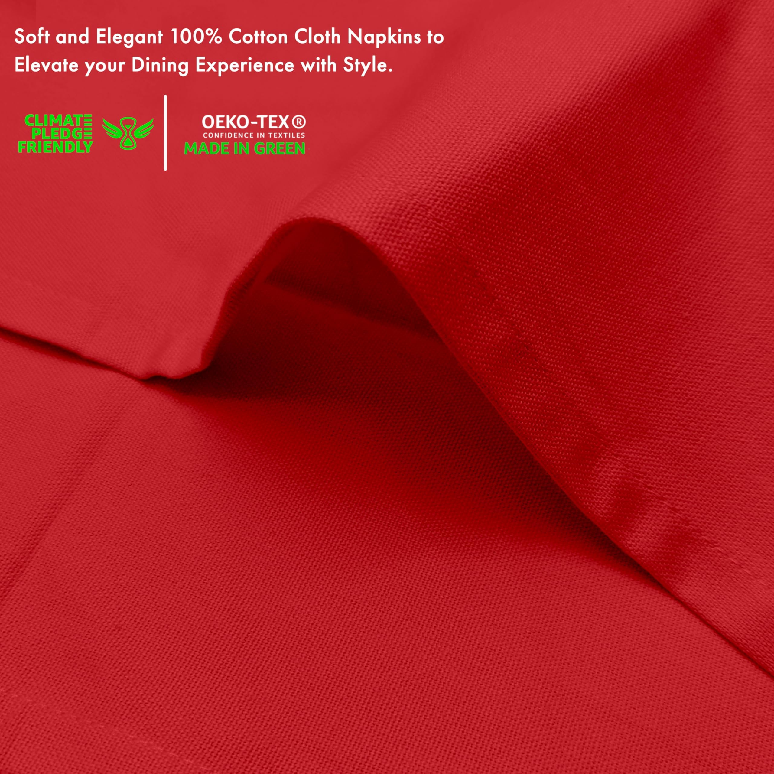 Ruvanti napkins six-pack highlighting meticulous stitching and reinforced hems.
