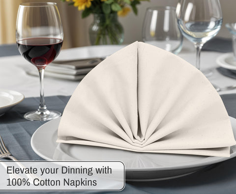Ruvanti Christmas table setup with natural color napkins adding timeless texture.