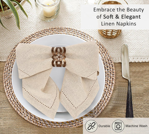 Ruvanti 20x20 napkins in use on a stylish dining table